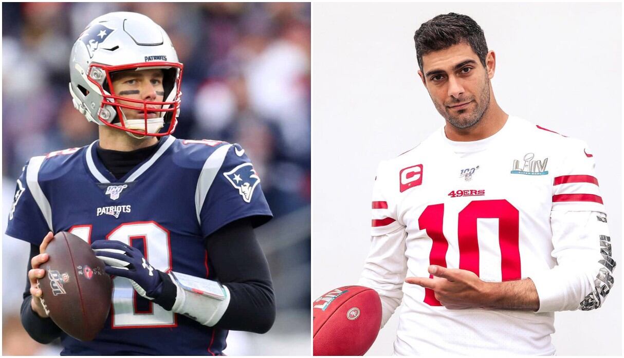 Tom Brady, el maestro de Jimmy Garoppolo, envió un emotivo mensaje previo al Super Bowl LIV 2020 (Foto: AFP / San Francisco 49ers)