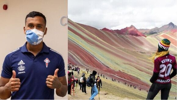 Celta de Vigo destacó la foto de una hincha 'celeste' en la Montaña de los 7 colores, en Cusco. (Foto: Celta de Vigo)