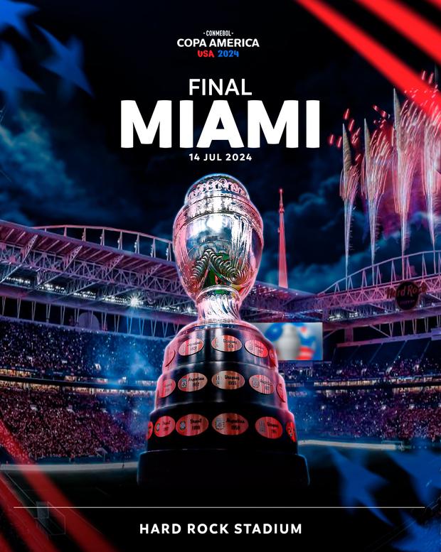Final de Copa se disputará en Miami. (Foto: Conmebol)