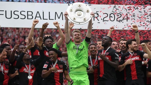 El Leverkusen de Xabi Alonso se coronó campeón de la Bundesliga por primera vez en su historia. (Foto: EFE)