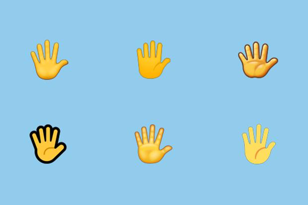 Así se ve la mano con los dedos separados en diversas plataformas distintas a WhatsApp. (Foto: Emojipedia)