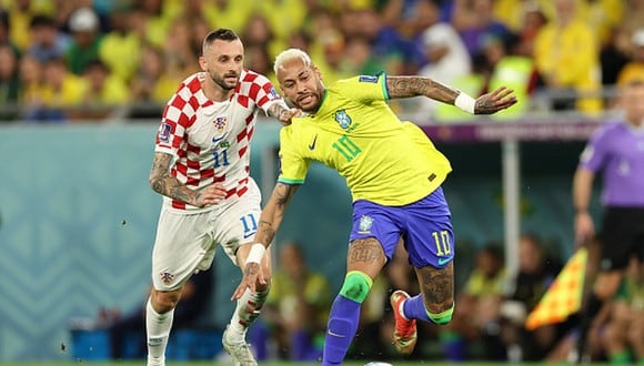 Brasil vs. Croacia en partido por los cuartos de final de la Copa del Mundo. (Foto: Getty Images)