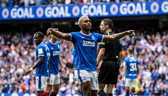 Alfredo Morelos marcó el 2-0 en la victoria del Rangers en la Premiership de Escocia. (Foto: Rangers)