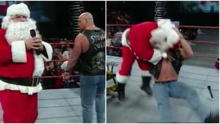 ¿No le trajo su regalo? Recuerda la vez que Stone Cold le aplicó una ‘paralizadora’ a Papá Noel por Navidad en el ring de WWE [VIDEO]