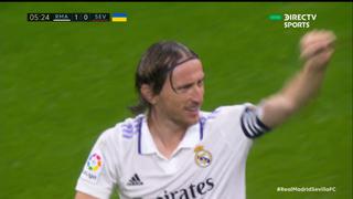 Jugadón de Vinicius y definición de Modrić: gol de Luka para el 1-0 del Real Madrid vs. Sevilla