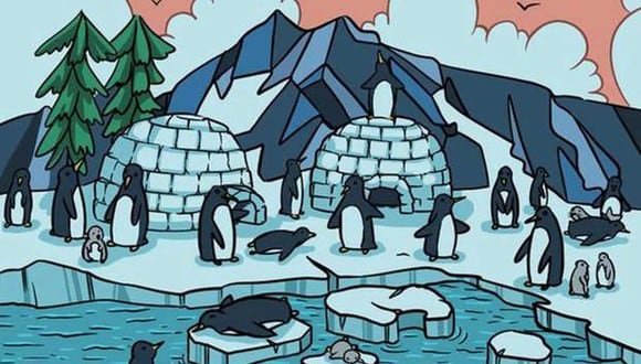 Tu deber es encontrar la foca oculta en el reto viral de los pingüinos en segundos. (Foto: Genial.Guru)