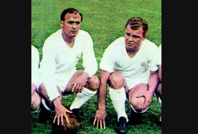 Alfredo Di Stéfano con Kubala, mítico jugador del FC Barcelona
