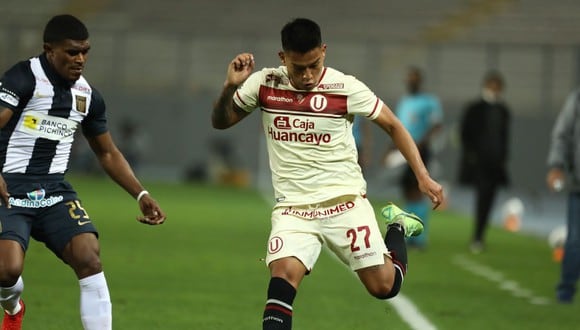 Nelson Cabanillas anotó su primer gol como profesional ante Alianza Lima. (Foto: Universitario de Deportes)