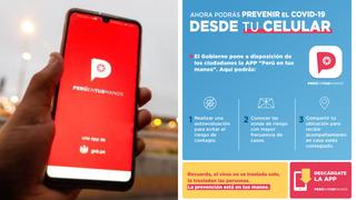 Coronavirus: la aplicación “Perú en tus manos” notificará si entras a zonas de riesgo