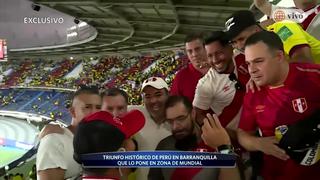 Perú 1-0 Colombia: Así festejaron los hinchas peruanos en el Metropolitano de Barranquilla