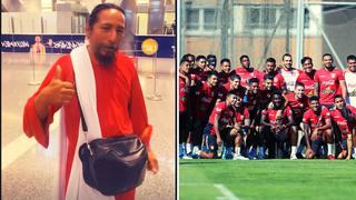 Hincha israelita recibe a selección peruana en aeropuerto internacional de Qatar