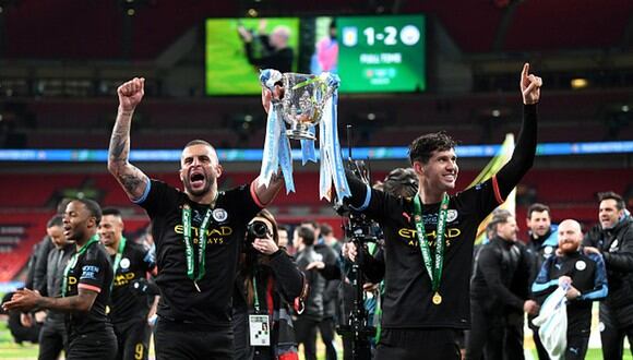 Manchester City tricampeón de la Copa de la Liga: venció a Aston Villa y Guardiola sumó nuevo título a su palmarés. (Getty)