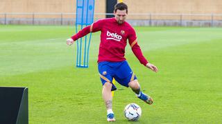 Lionel Messi se entrenó en solitario por segunda vez en las instalaciones de Barcelona