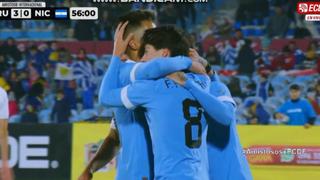 Tras gran jugada de Arezo: golazo de Rodríguez para el 3-0 de Uruguay vs. Nicaragua 