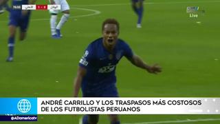André Carrillo figura entre los pases más caros de los futbolistas peruanos