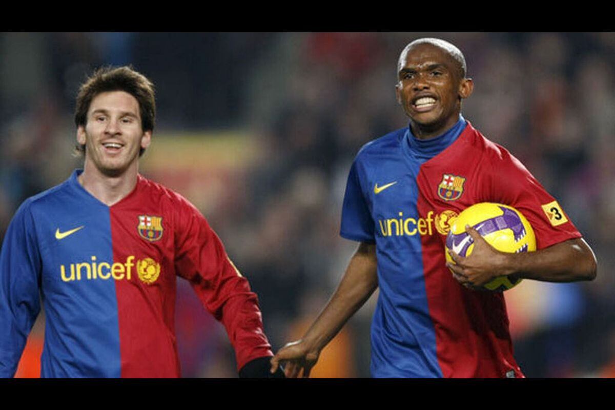 Eto'o y Messi jugaron juntos en el Barcelona entre el 2005 y 2009.