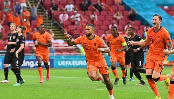 Memphis Depay anotó el primer gol para Países Bajos ante Austria. (Foto: Euro 2020)