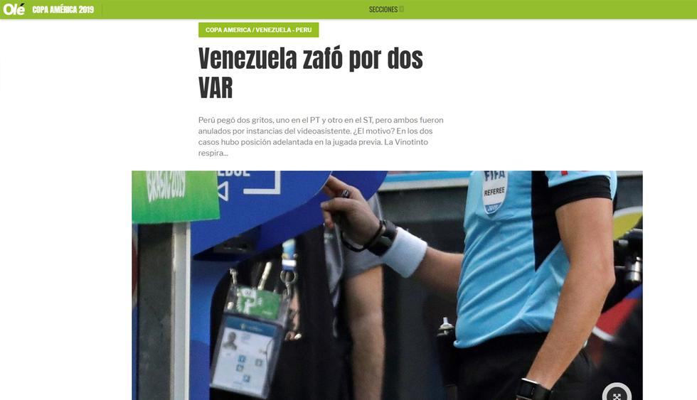 Así informó la prensa internacional el empate entre Perú vs. Venezuela por Copa América.