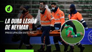 Se retiró en camilla: Neymar rompió en llanto tras dura lesión en el tobillo en PSG vs. Saint-Étienne