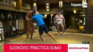 Novak Djokovic aprende sumo con grandes rivales