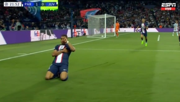 Mbappé marcó el segundo gol de PSG ante Juventus en la Champions League. (Video: Captura ESPN)