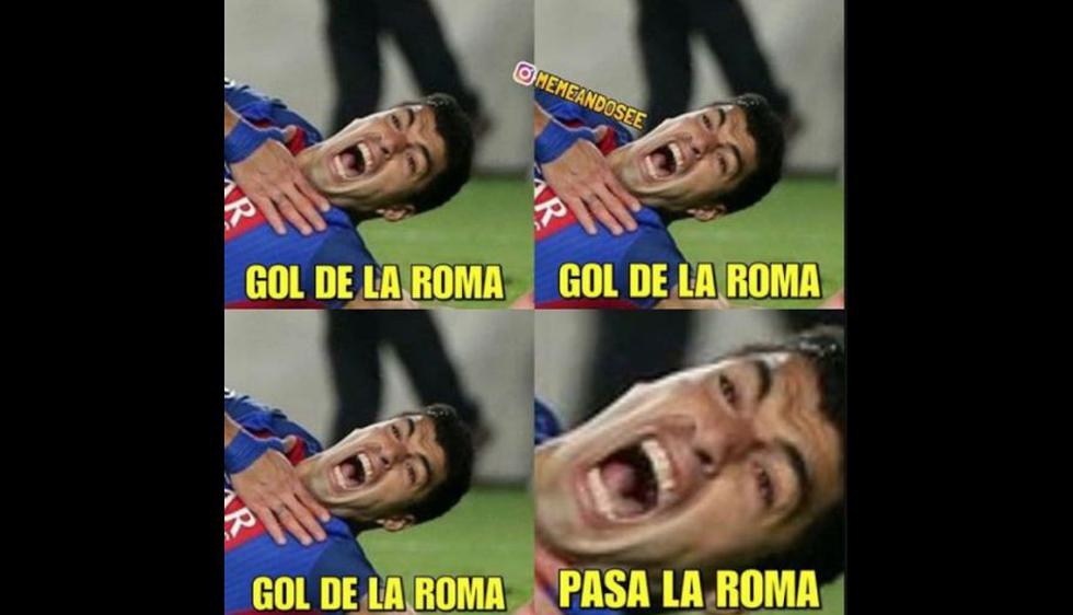 Los mejores memes del Barcelona-Roma por la vuelta de cuartos de final de Champions League. (Difusión)