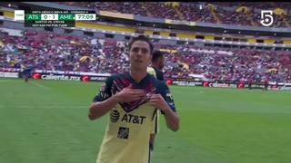 Con uno menos: gol de Sebastián Córdova para el 1-0 del América vs. Atlas por la Liga MX [VIDEO]