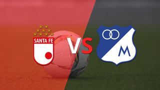 Termina el primer tiempo con una victoria para Millonarios vs Santa Fe por 2-0