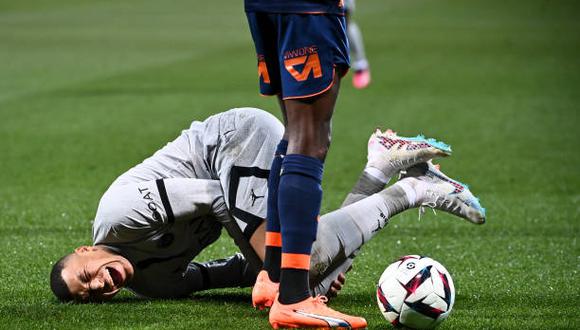 Kylian Mbappé salió lesionado del partido entre PSG vs. Montpellier. (Foto: Getty Images)