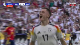 Wirtz salvó a Alemania a los 89′: golazo ‘in extremis’ para el 1-1 de Alemania ante España [VIDEO]