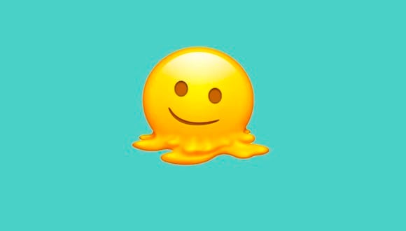 ¿Alguna vez alguien te ha mandado el emoji de una cara derretida? Aquí te contamos todo sobre este ícono de WhatsApp. (Foto: Emojipedia)