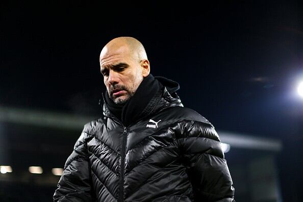 Guardiola afrontará el duelo ante el Madrid con la posibilidad de no volver a disputar Champions hasta el 2022. (Getty)