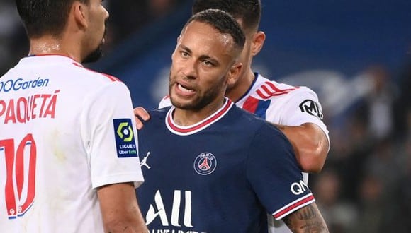 Neymar anotó el gol del 1-1 en el PSG vs. Lyon por Ligue 1. (Foto: AFP)
