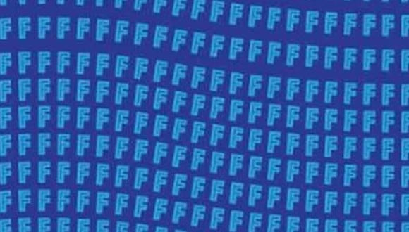 En esta imagen, cuyo fondo es de color azul, abundan las letras ‘F’. Entre ellas, está la vocal ‘E’. (Foto: MDZ Online)