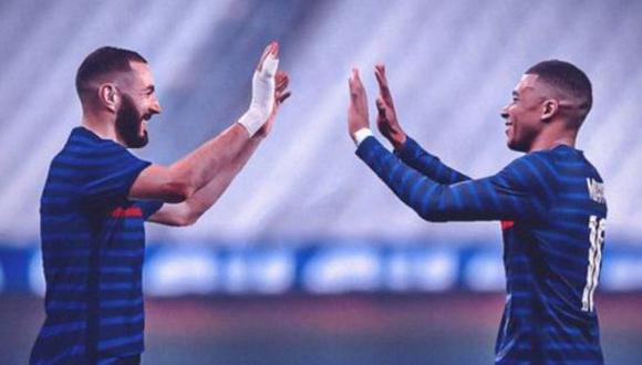 Karim Benzema y Kylian Mbappé compartieron vestuario en la Eurocopa con la Selección de Francia. (Foto: Instagram)