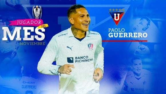 Guerrero elegido el jugador del mes en Ecuador (Imagen: LDU de Quito)