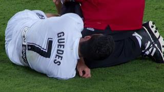 Le duele a todos: la durísima lesión de Guedes tras choque con Coutinho en Barcelona vs. Valencia