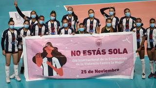 Alianza Lima apoyó la lucha por el Día Internacional de la eliminación de la violencia contra la mujer