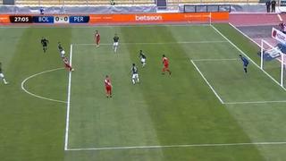 ¡Pasó muy cerca! Yotún tuvo la primer situación clara de gol de Perú vs. Bolivia [VIDEO]