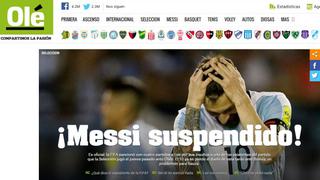 Conmoción total: reacción de la prensa en el mundo tras la sanción de Lionel Messi [FOTOS]