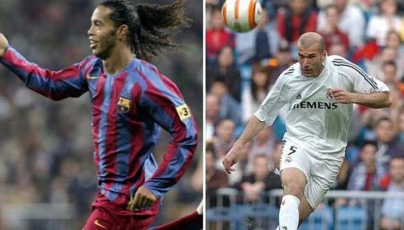 Ronaldinho y Zidane se enfrentaron muchas veces cuando eran jugadores del Barcelona y Real Madrid (Depor)