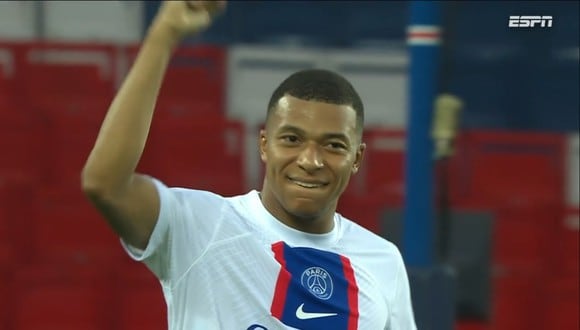 Kylian Mbappé puso el 4-2 del PSG vs. Troyes por la Ligue 1. (Foto: Captura de ESPN)