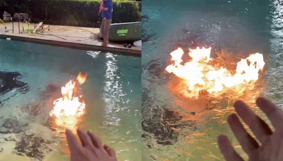 Un video viral muestra cómo una pisicna se prende fuego en un hecho que desconcertó a más de uno en Internet. | Crédito: @realcartersharer / TikTok