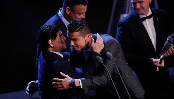 Cristiano Ronaldo no se olvidó del cumpleaños de Diego Maradona. (AFP)