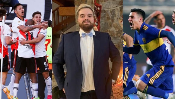 El influencer español causó polémica con las comparaciones entre los equipos más grandes del fútbol argentino. (Foto: Composición)