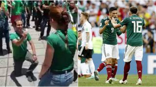 ¡Festejó doble! Hincha pidió matrimonio a su novia en los festejos de México [VIDEO]