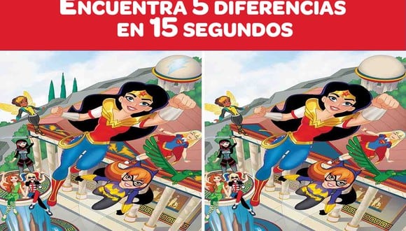 Veamos si puedes encontrar las 5 diferencias entre estas dos imágenes de superhéroes de DC en 14 segundos. (Foto: DC Comics Kids)