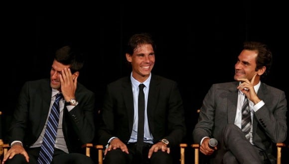 Novak Djokovic, Rafael Nadal y Roger Federer lideran el ranking ATP: puesto 1, 2 y 3, respectivamente. (Foto: Getty Images)