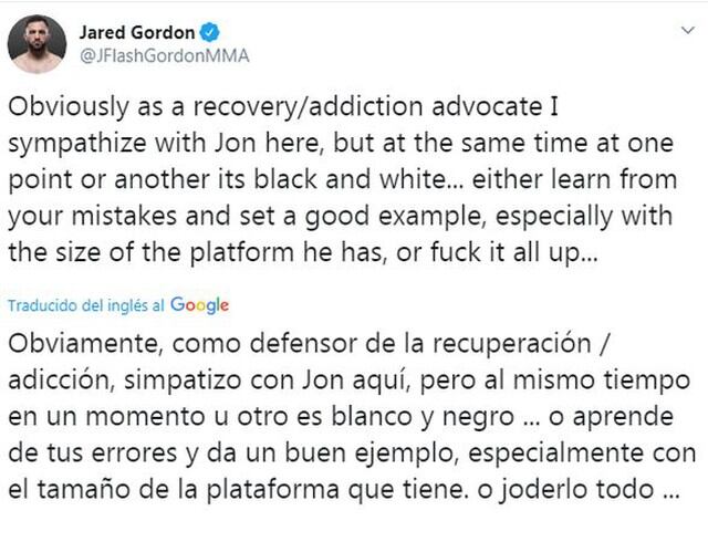 La reacción de los peleadores de UFC ante el nuevo arresto de Jon Jones. (Twitter)