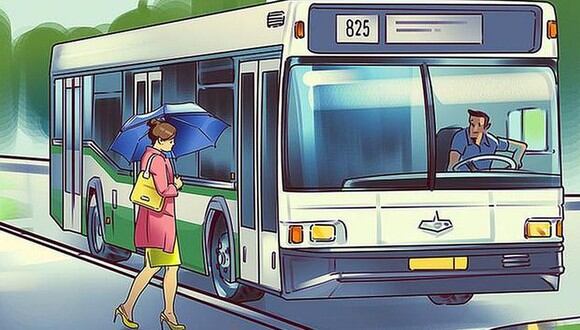 Encuentra el error en el reto viral del bus cuanto antes (Foto: Facebook).
